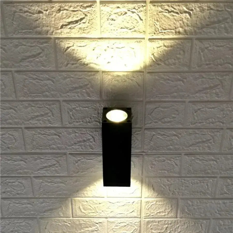Vali Lampa ścienna zewnętrzna, 2*GU10, czarna, metal i szkło