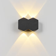 Kinkiet LED do użytku zewnętrznego i wewnętrznego, 4 źródła x 1W, IP65, ABS, Czarny, 3000K