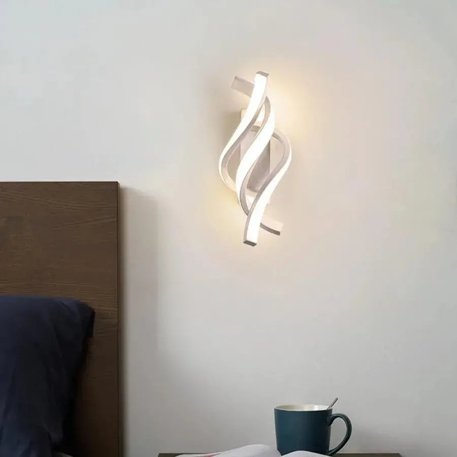 Reid 20W LED Kinkiet Falisty Zimne/Ciepłe/Neutralne Światło Metal i Biały Silikon 