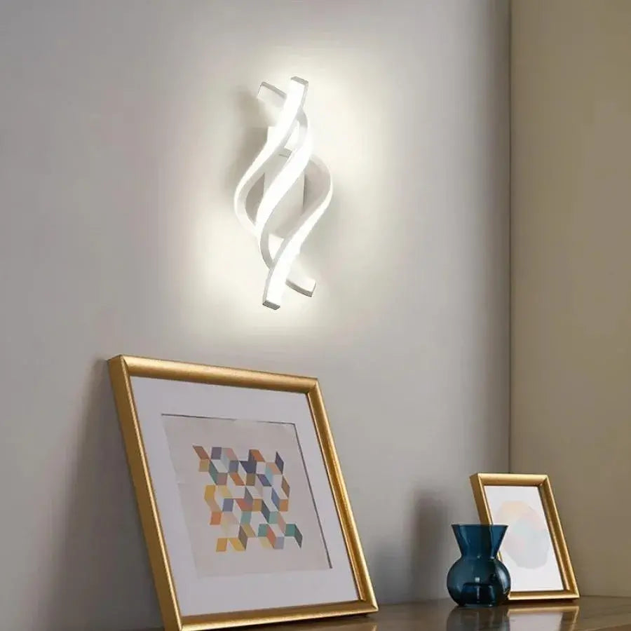 Reid 20W LED Kinkiet Falisty Zimne/Ciepłe/Neutralne Światło Metal i Biały Silikon 