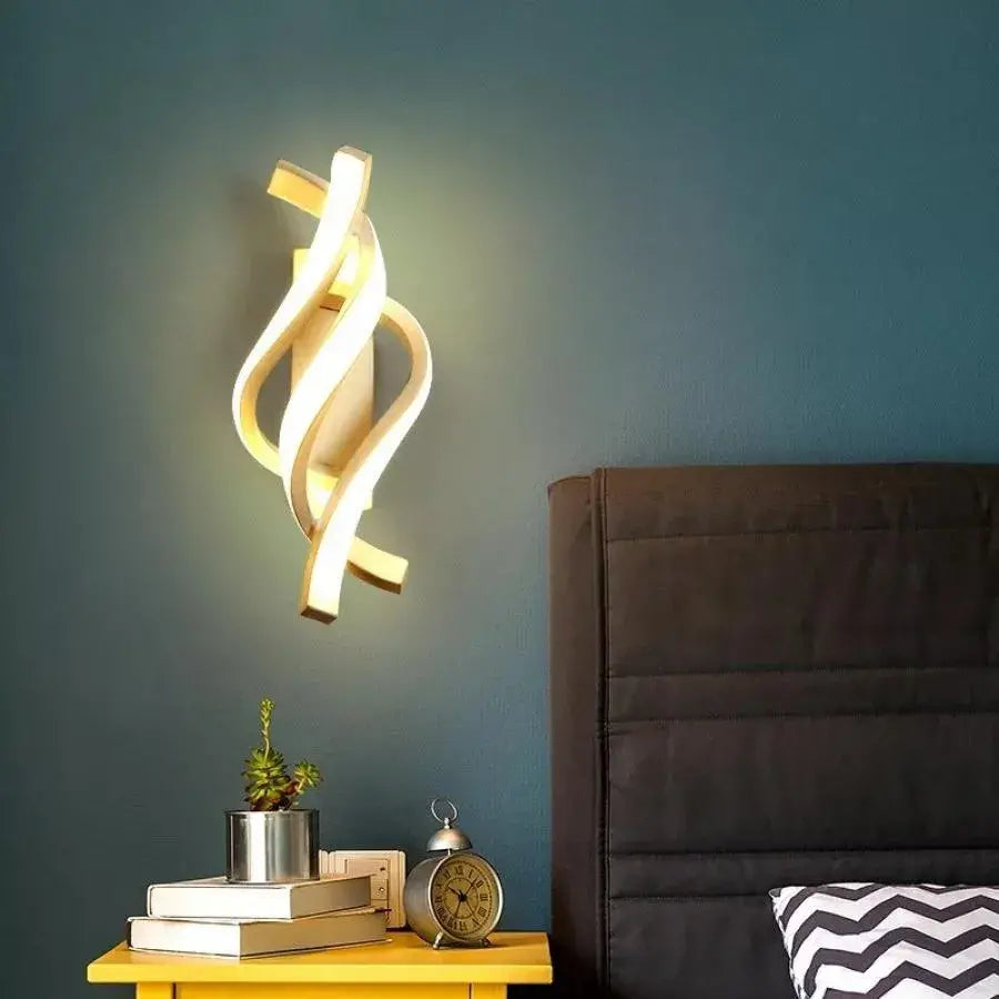 Reid 20W LED Kinkiet Falisty Zimne/Ciepłe/Neutralne Światło Metal i Biały Silikon 