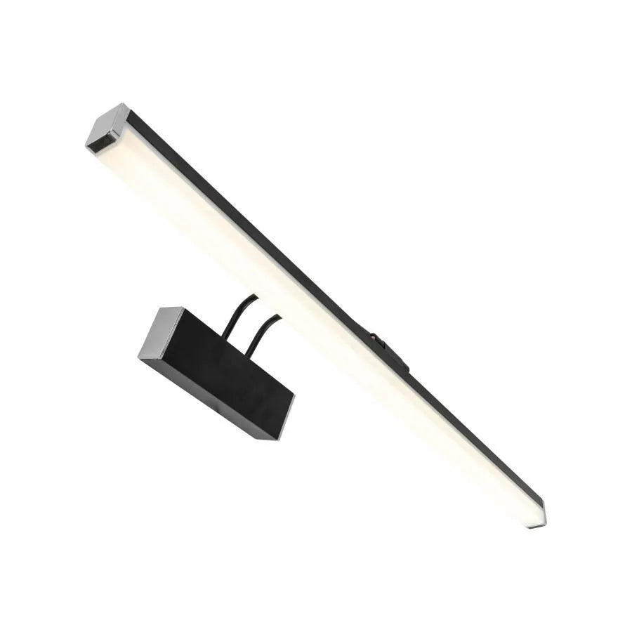 Caja LED Kinkiet Łazienkowy, 20 W, Metal, Czarny i Chrom