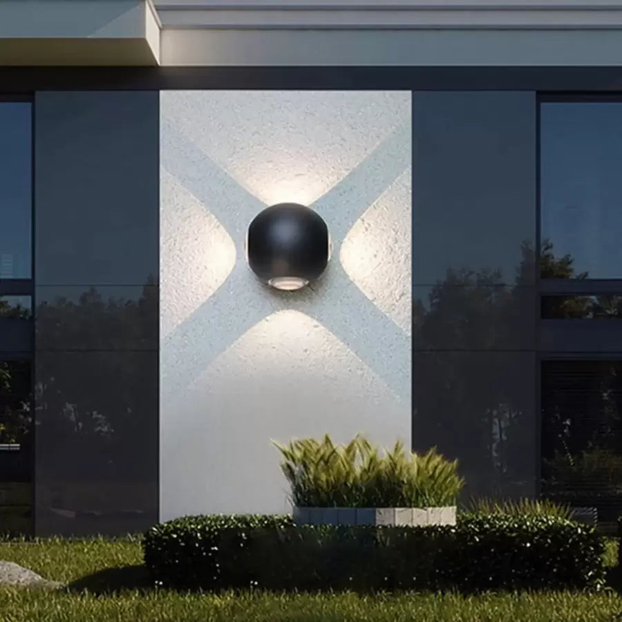Abdera 4W IP65 Zewnętrzna lampa ścienna LED czarna