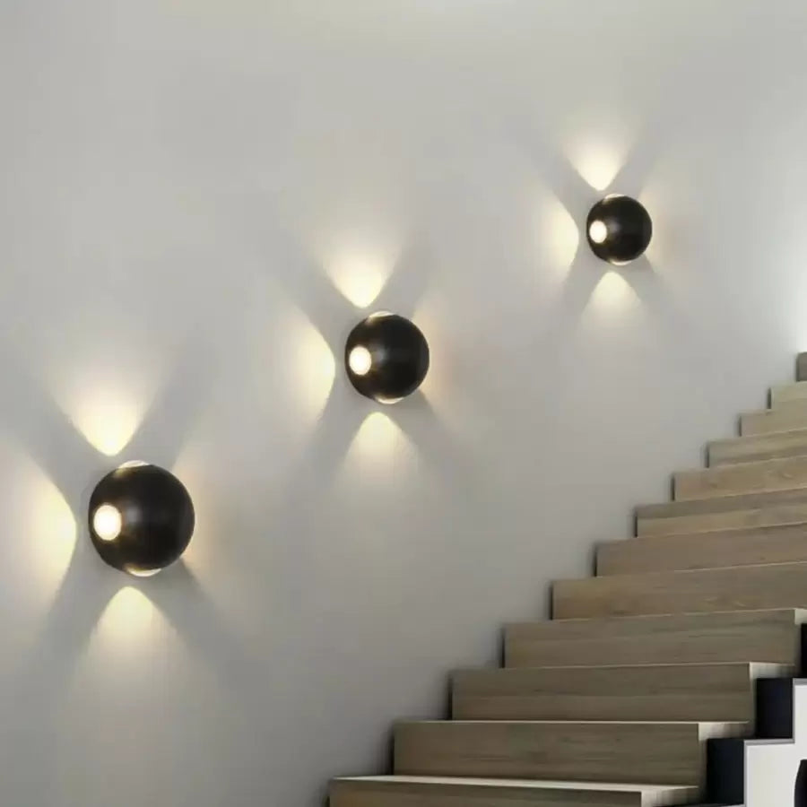 Abdera 4W IP65 Zewnętrzna lampa ścienna LED czarna