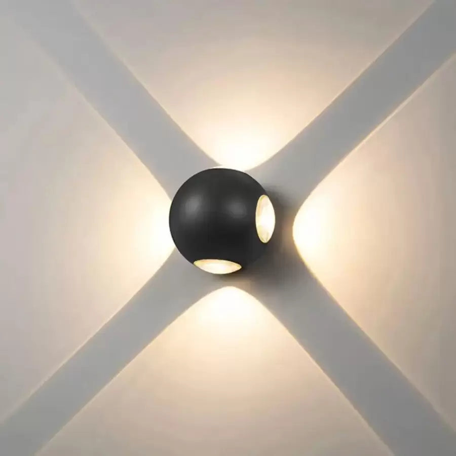 Abdera 4W IP65 Zewnętrzna lampa ścienna LED czarna