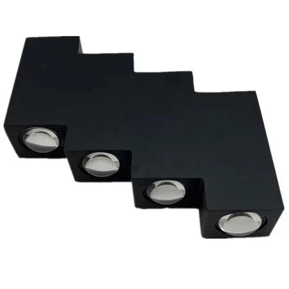 Aeetes Zewnętrzna lampa ścienna LED, 8 W, metalowa, czarna