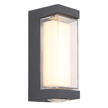 Fantas Lampa ścienna LED do użytku wewnątrz i na zewnątrz, 2 źródła x 1 W, IP65, metaliczna, czarna, 3000 K