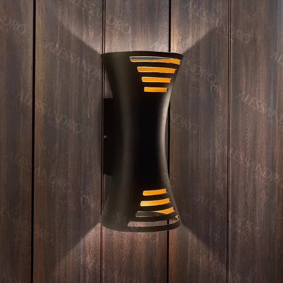 Zewnętrzna lampa ścienna LED Brycen 10W złota czarna