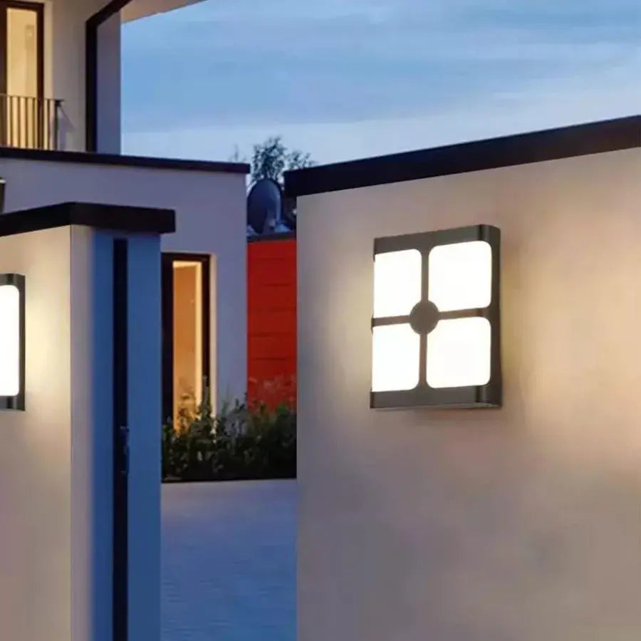 Timeea Zewnętrzna lampa ścienna LED, 20 W, czarna, 6000 K