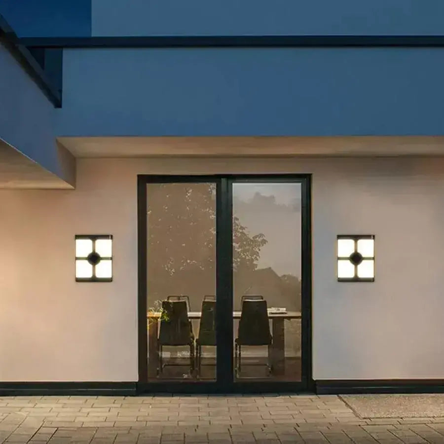 Timeea Zewnętrzna lampa ścienna LED, 20 W, czarna, 6000 K