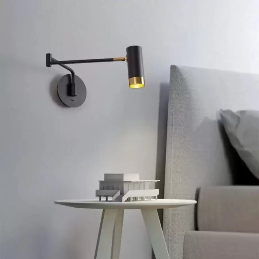 Fernando 5W LED Kinkiet Czarny Złoty
