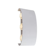 Fantas Lampa ścienna LED do użytku wewnątrz i na zewnątrz, 6 źródeł światła x 1 W, IP65, metaliczna, biała, 3000 K