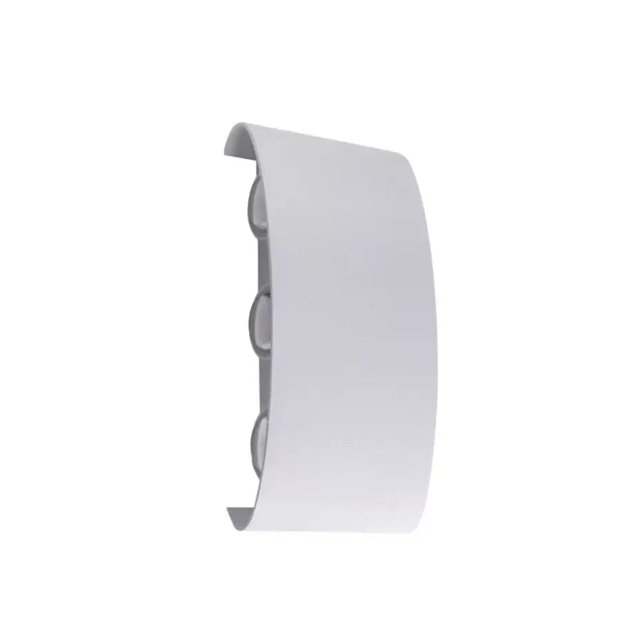 Fantas Lampa ścienna LED do użytku wewnątrz i na zewnątrz, 6 źródeł światła x 1 W, IP65, metaliczna, biała, 3000 K