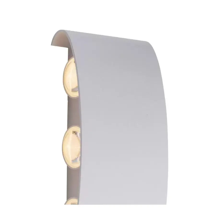 Fantas Lampa ścienna LED do użytku wewnątrz i na zewnątrz, 6 źródeł światła x 1 W, IP65, metaliczna, biała, 3000 K