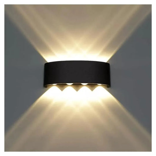 Kinkiet LED Fantas do użytku zewnętrznego i wewnętrznego, 8 źródeł x 1 W, IP65, metaliczny, czarny, 3000 K Kinkiety zewnętrzne Domyślny tytuł Alessandro Design