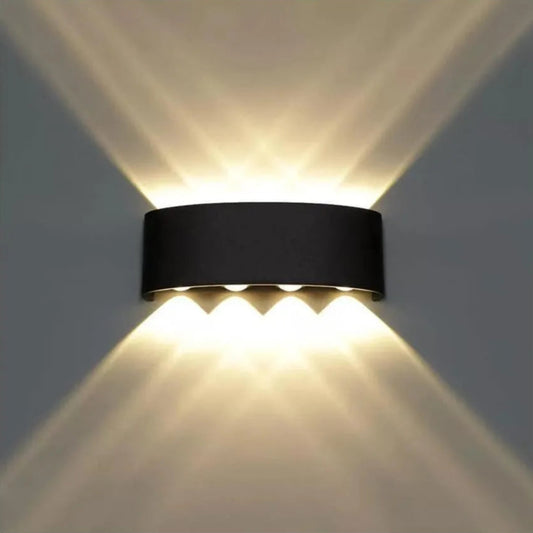 Kinkiet zewnętrzny LED Ellis, 6 W, 6 źródeł światła, ciepłe światło, czarny
