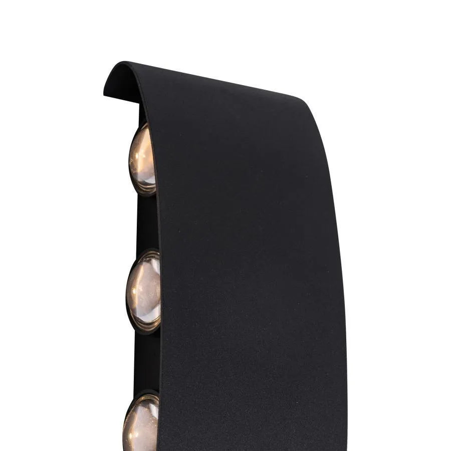 Kinkiet zewnętrzny LED Ellis, 6 W, 6 źródeł światła, ciepłe światło, czarny