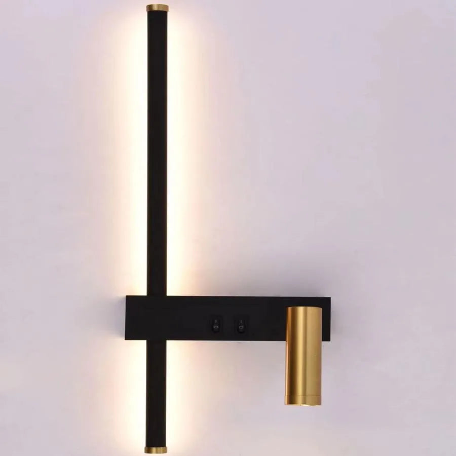Lampa ścienna Glory LED 9W czarno-złota