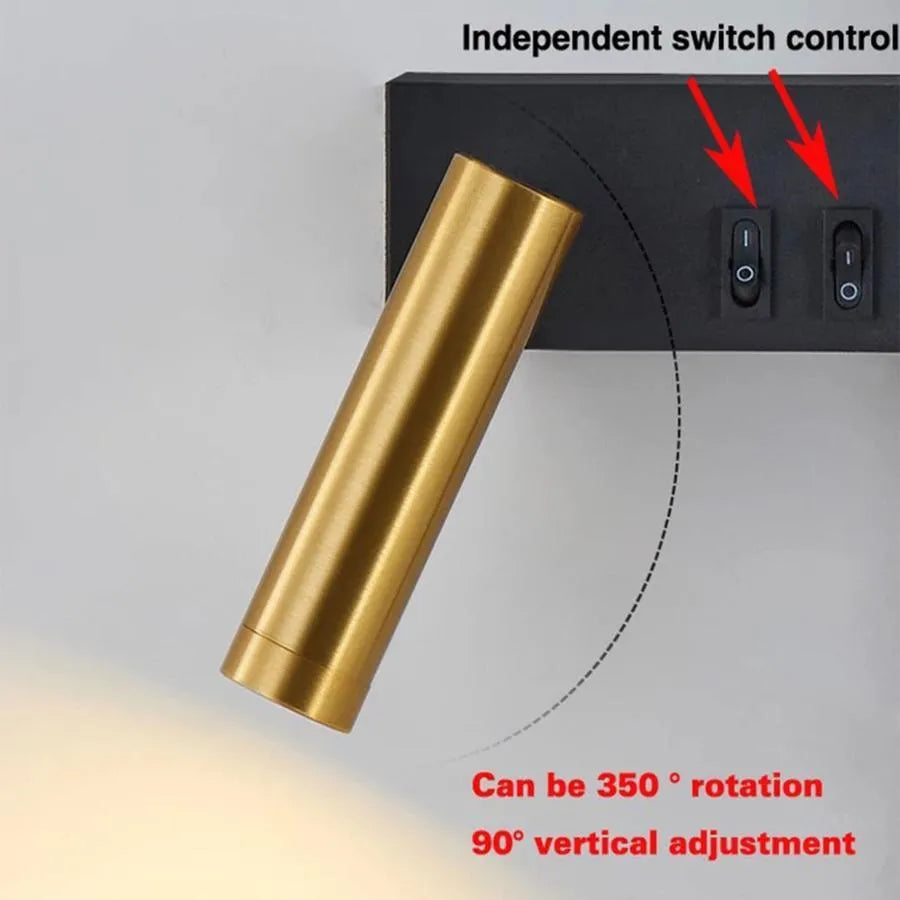 Lampa ścienna Glory LED 9W czarno-złota