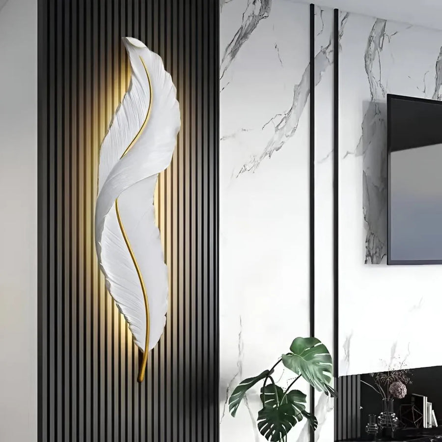 Lampa ścienna LED Pena 85CM biało-złota