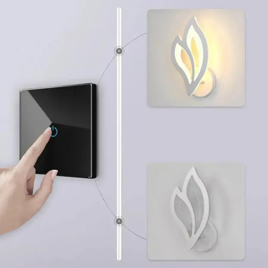 Lampa ścienna LED LILY 15W Petal Zimne/Ciepłe/Neutralne światło Akryl i biały metal