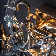 Kinkiet Yasmina 2*E14, Metal i Kryształ, Srebrny 