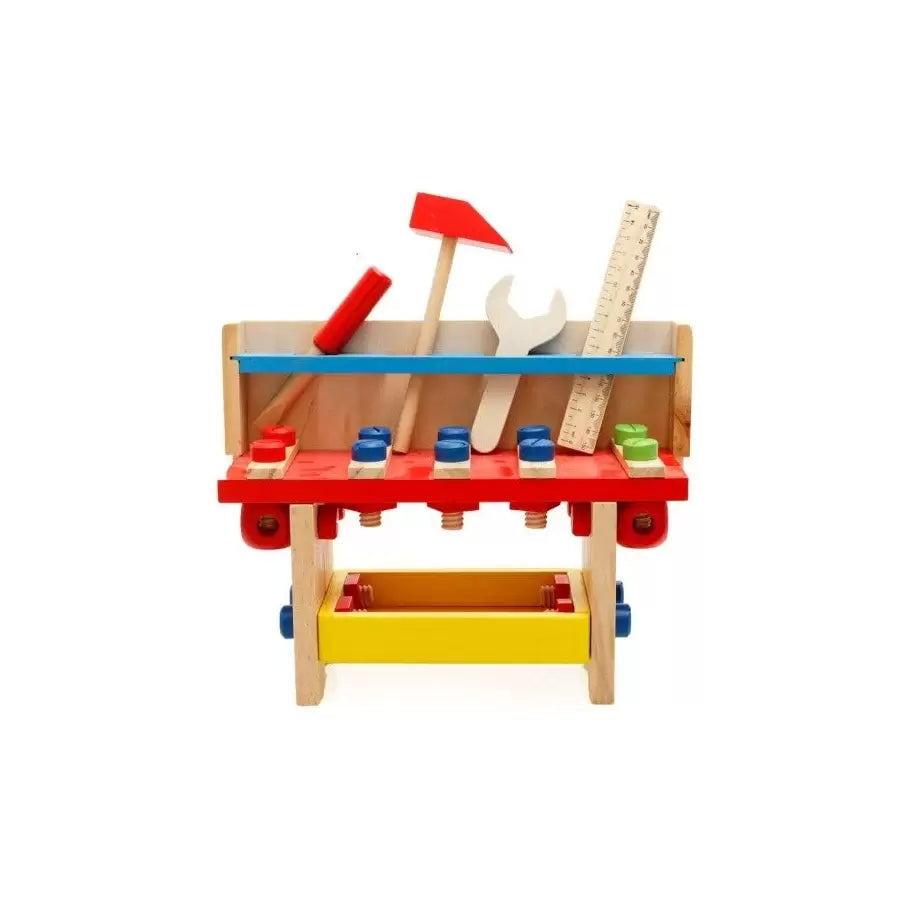 Drewniana ławka do zabawy z wkrętami Puzzle Tools