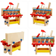 Drewniana ławka do zabawy z wkrętami Puzzle Tools