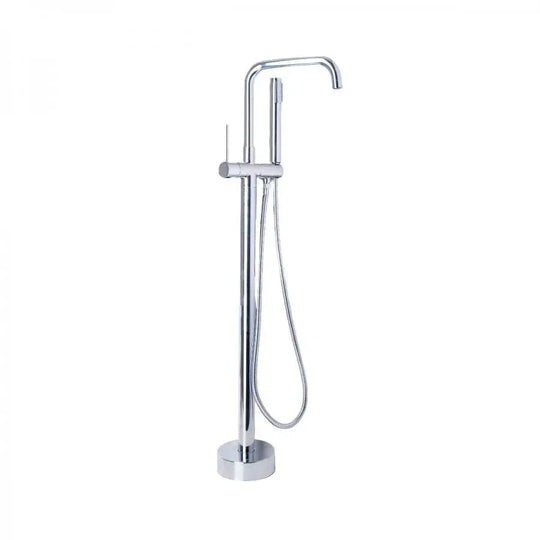 Bateria podłogowa ze strumieniem i wężem, mosiądz sanitarny, chrom, baterie CF2039 i kolumny prysznicowe Domyślny tytuł Alessandro Design