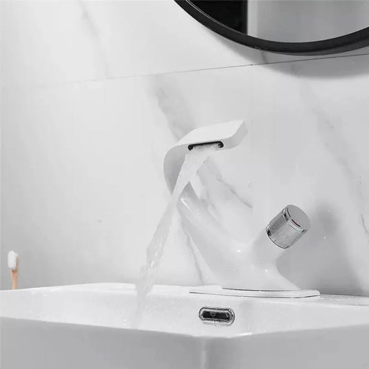 Bateria umywalkowa, mosiądz sanitarny, biały, OD/2058