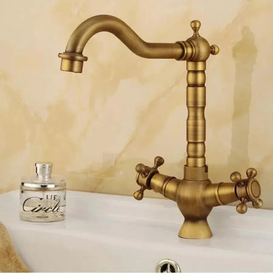 Bateria umywalkowa, mosiądz sanitarny, antyczne złoto, OD01/D
