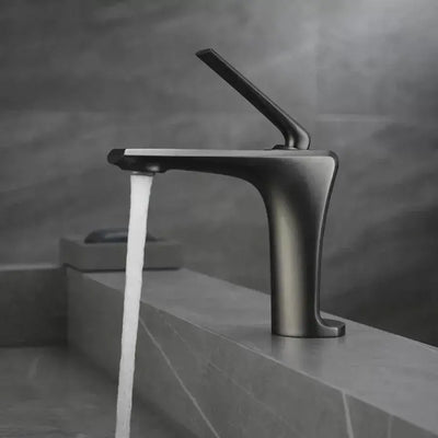 Bateria umywalkowa, mosiądz sanitarny, satynowa szarość, 10007N