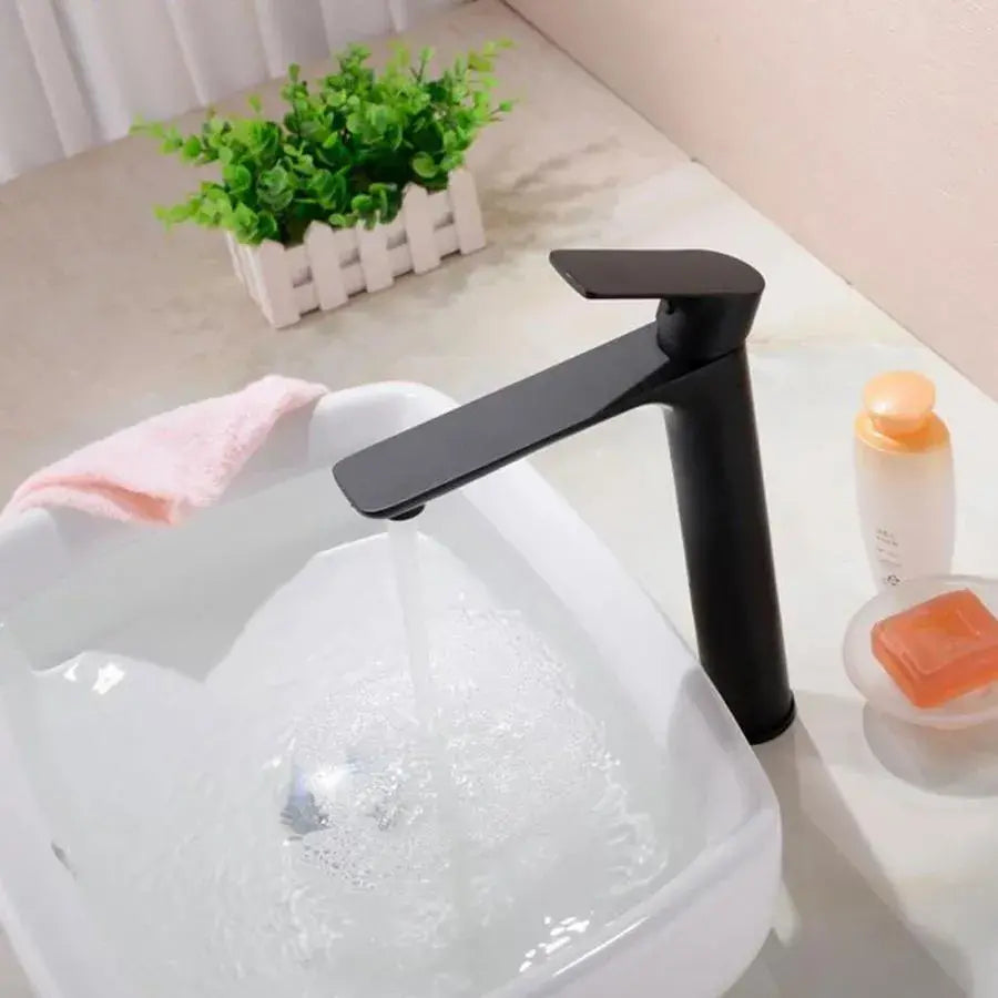 Bateria umywalkowa, sanitarna, mosiądz, czarny, CF2028