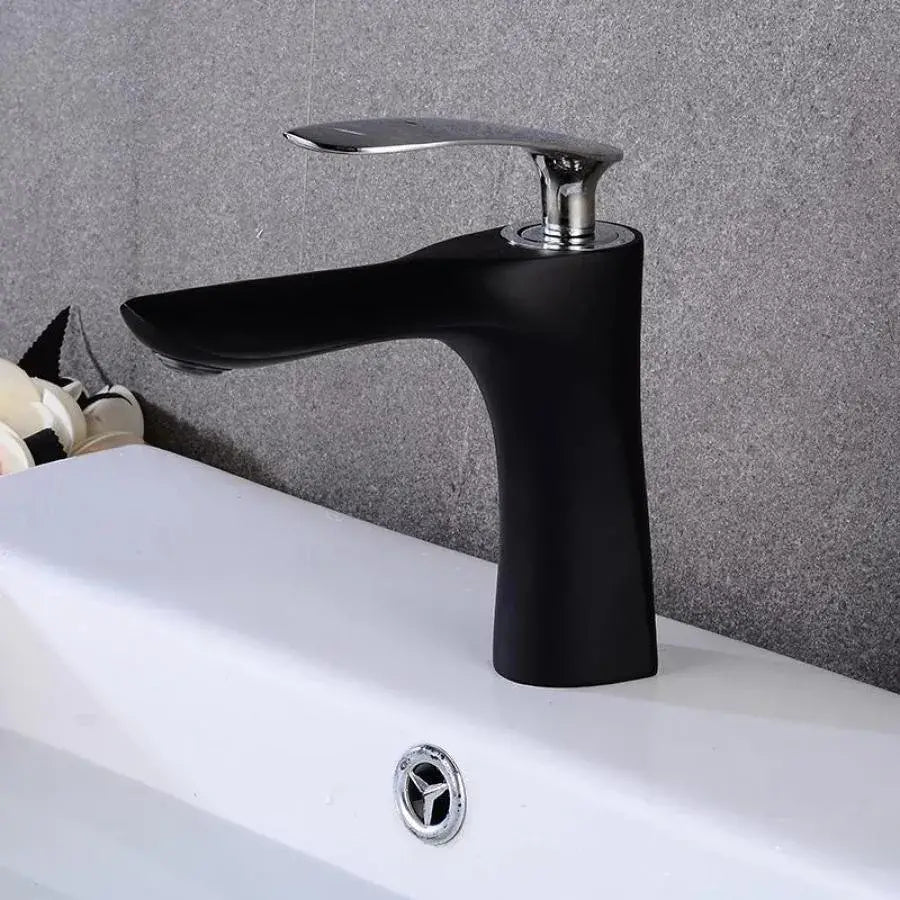 Bateria umywalkowa, mosiądz sanitarny, czarny, OD/2024