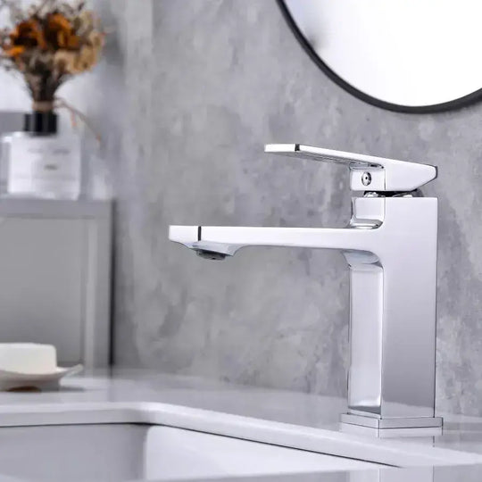 Bateria umywalkowa, mosiądz sanitarny, satyna, 9807 Baterie łazienkowe Domyślny tytuł Alessandro Design