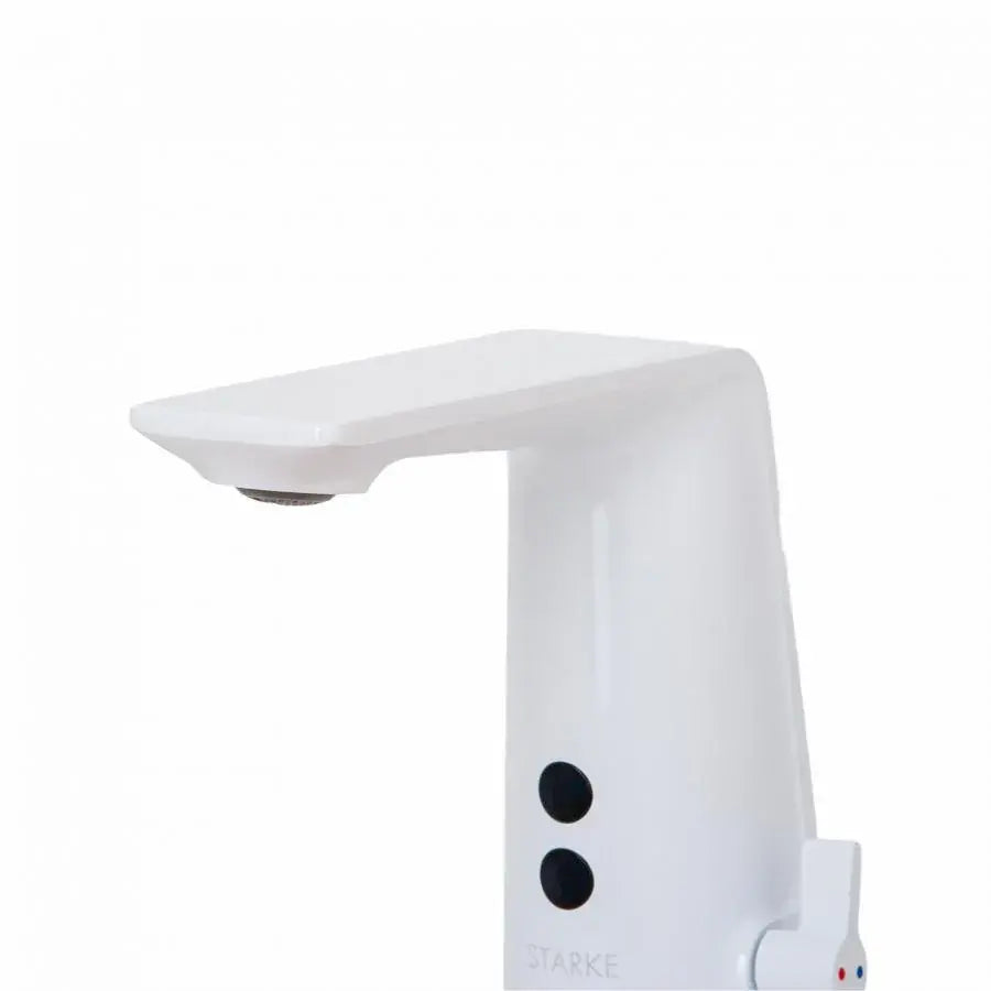 Bateria umywalkowa z czujnikiem, mosiądz sanitarny, biały, RW-190WH
