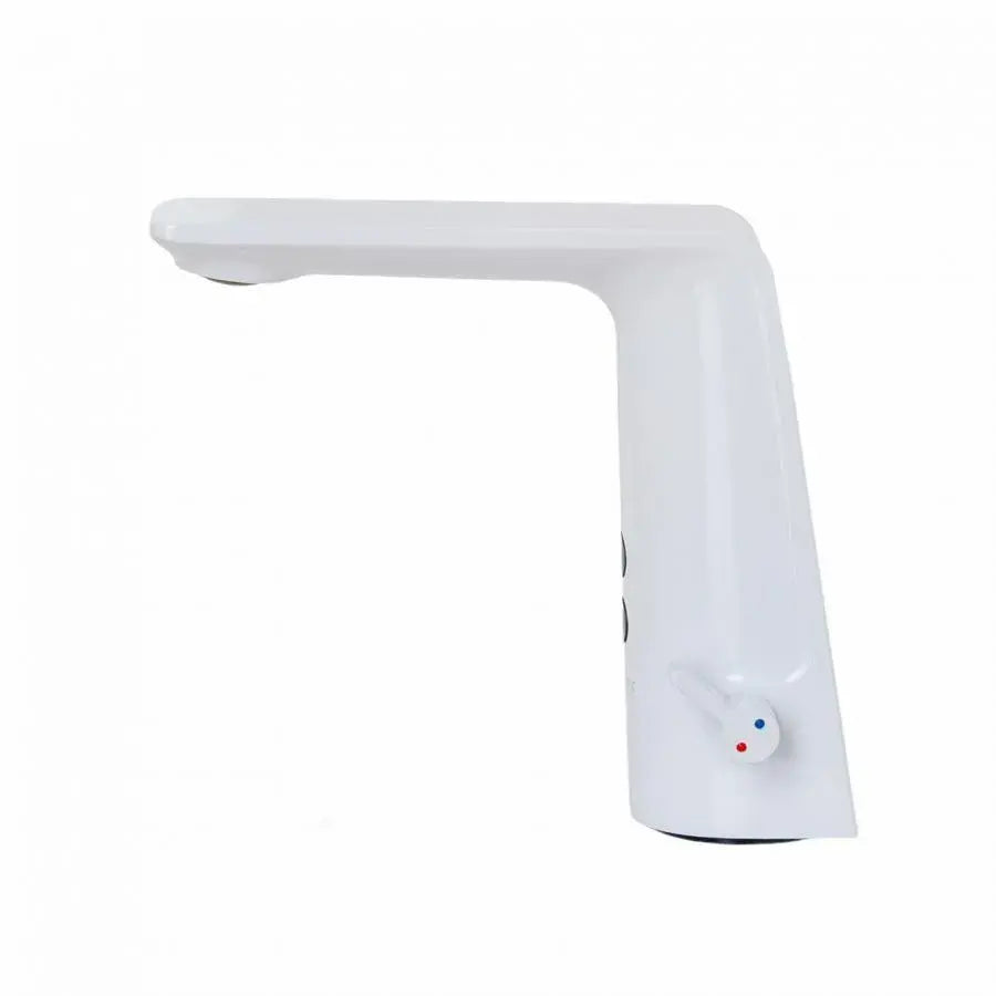 Bateria umywalkowa z czujnikiem, mosiądz sanitarny, biały, RW-190WH