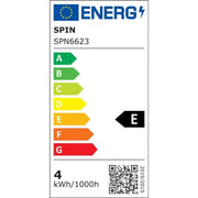 Żarówka LED z żarnikiem sferycznym E27 4W=45W 6500K