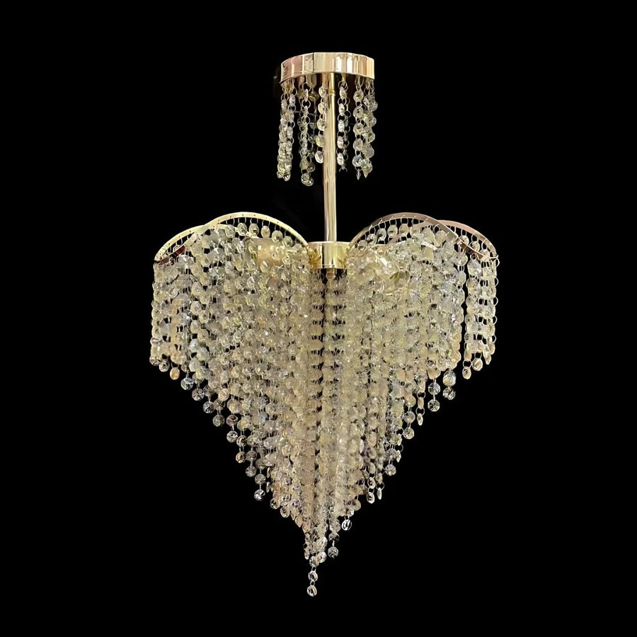 Żyrandol kryształowy CONWY Eleganza, 4xE27, średnica 47 cm, złoty