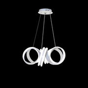 Żyrandol wiszący LED INFINITY TWIST 180 W z pilotem, falisty, zimne/ciepłe/neutralne światło, ściemnialny, biały, regulowana wysokość