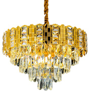 Candelabru Cristal CATHERINE Eleganza 8xE14, Diametru 50cm, Auriu Lucios, Inaltime Reglabila Candelabre Cristal Default Title Alessandro Design