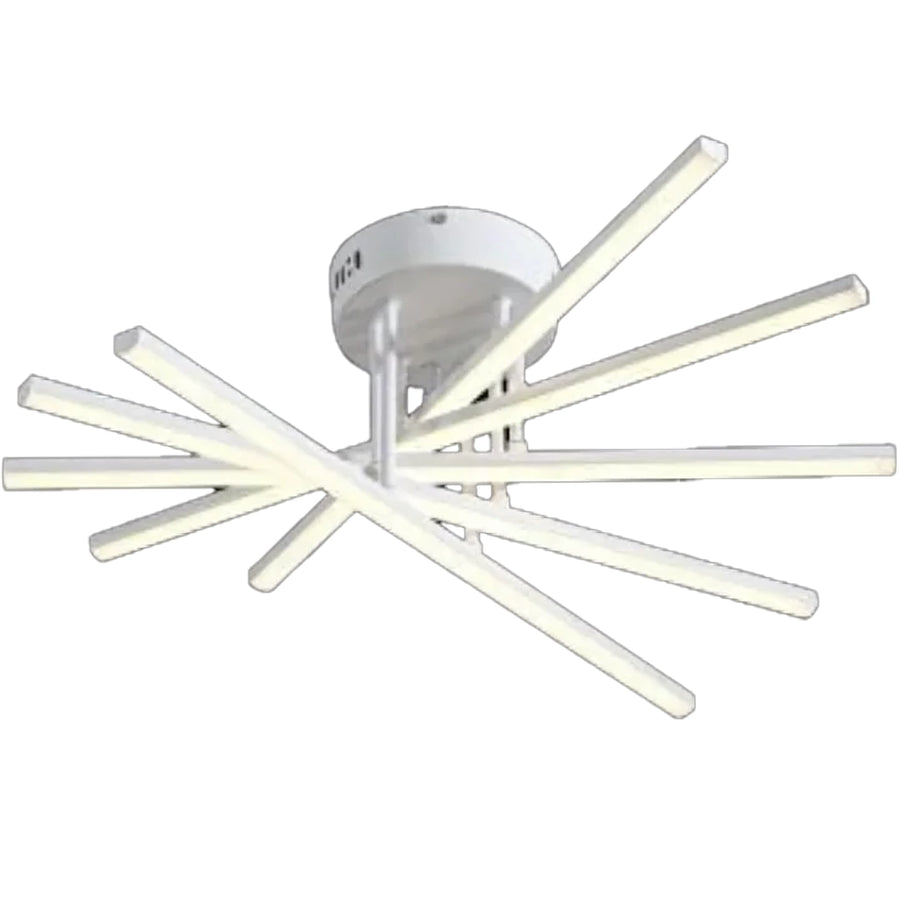 Żyrandol LED GIO z pilotem, 90 W, 5 elementów, światło zimne/ciepłe/neutralne, ściemnialny, biały 