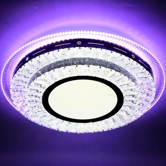 LED żyrandol z pilotem Miralux Krysola, 96W, zimno/gorące/rgb światło, czarny, czarny