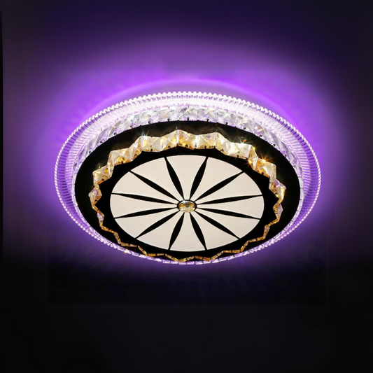 LED żyrandol z pilotem Miralux, 96W, zimno/gorące/rgb światło, niestabilne, czarne
