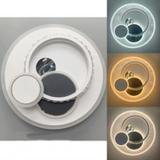 LED Heliox, 43W, 4 kółka, zimno/gorące/neutralne światło, czarne