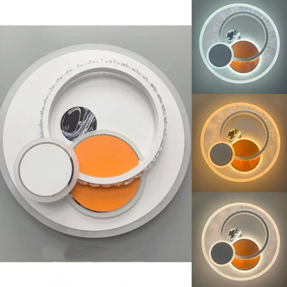Helox Crystal LED żyrandol, 45W, 4 kół, zimno/gorące/neutralne światło, białe
