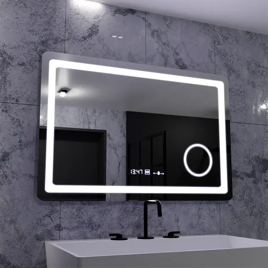 LUDA LED prostokątna 90x60cm Souverain Motionglow Marcello Dismanty Clock System rozprzestrzeniania zegara