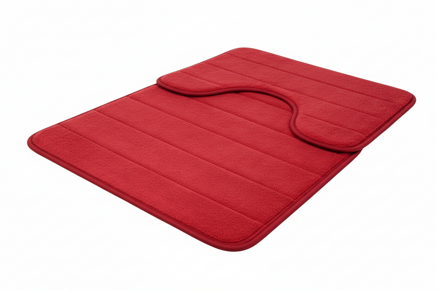 Zestaw 3 mat do kąpieli, 50x40 cm, niebieski, antypoślizgowy