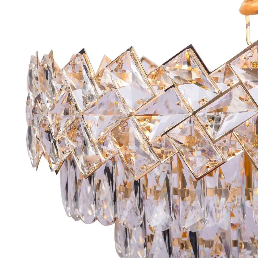Żyrandol kryształowy WINDSOR Supremo 16xE27, średnica 80 cm, błyszczące złoto, regulowana wysokość 