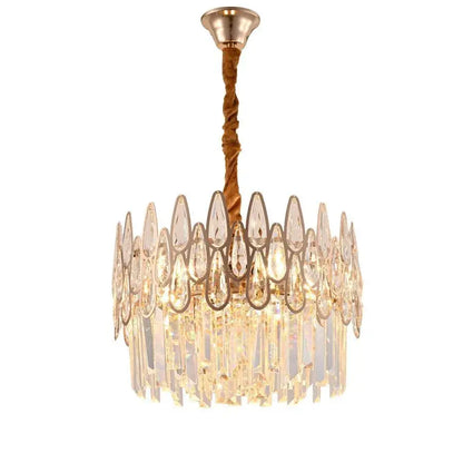 Żyrandol kryształowy ALHAMBRA Nobile 5x E14, średnica 40cm, błyszczące złoto, regulowana wysokość